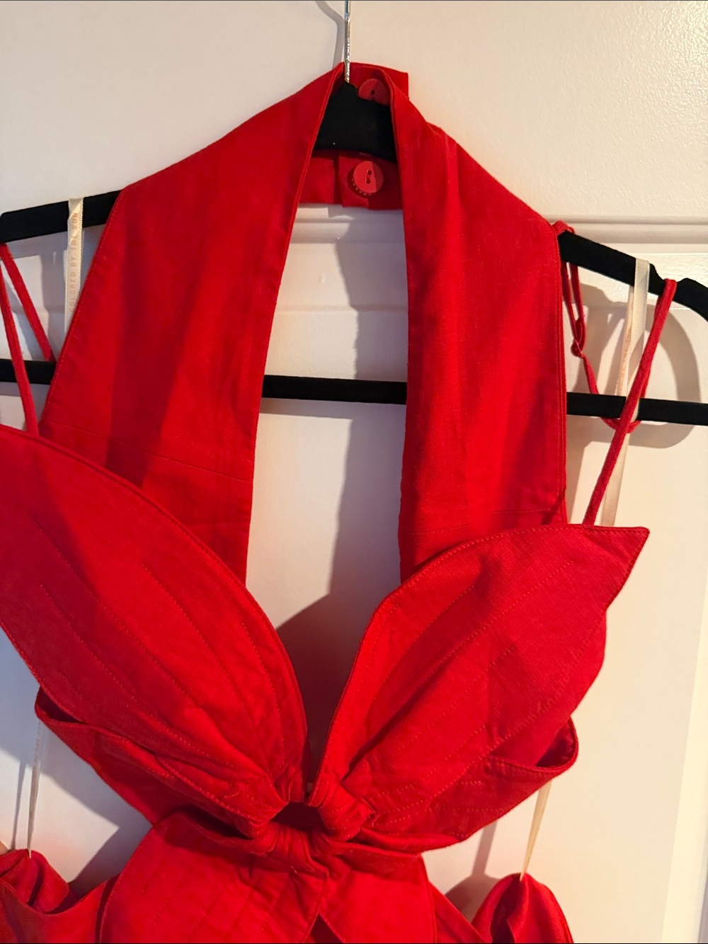 FARM Rio Red Backless Floral-Petal Mini Dress - Picture 6 of 9
